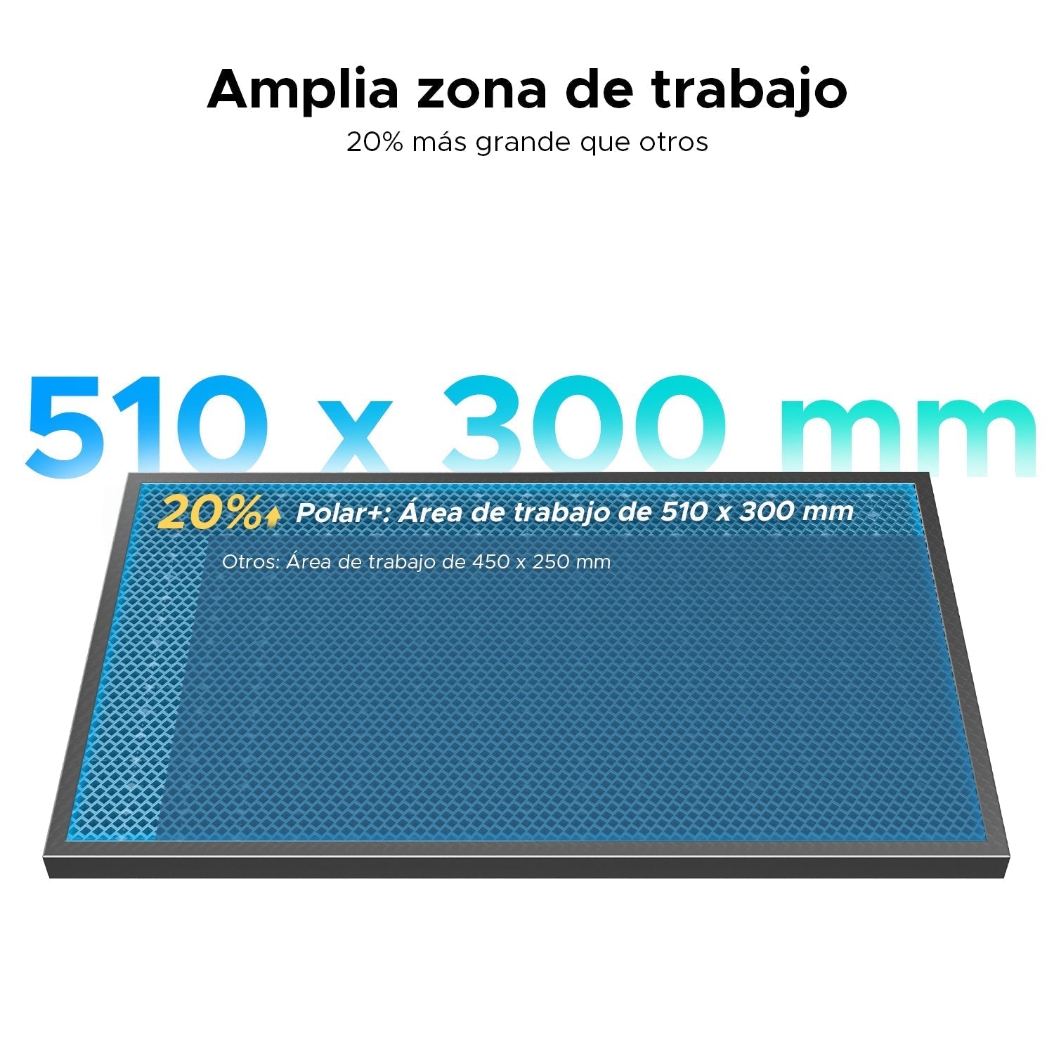 55W Polar+ Desktop Máquina de Grabado y Corte Láser CO2 con Cámara y Área de Trabajo 510×300mm