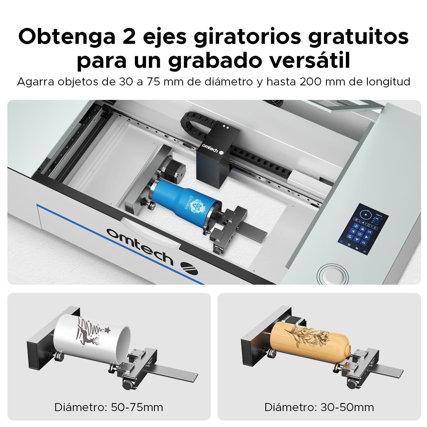 55W Polar+ Desktop Máquina de Grabado y Corte Láser CO2 con Cámara y Área de Trabajo 510×300mm