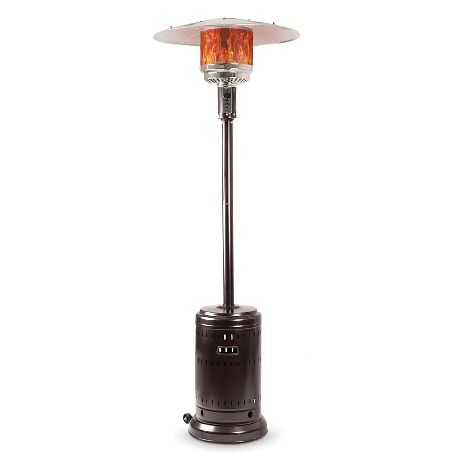 Amazon Basics 46,000 BTU Outdoor Propane Patio Heater with Wheels, Commercial & Residential, Havana Bronze, with Water Tank, 32.1 x 32.1 x 91.3 inches 