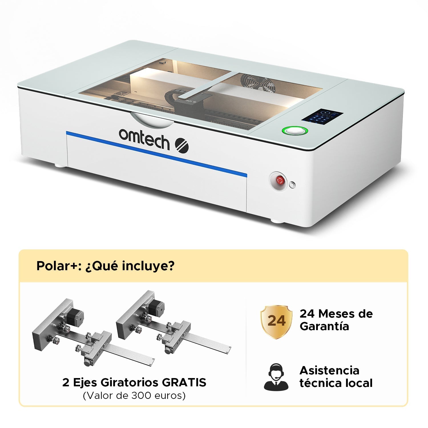 55W Polar+ Desktop Máquina de Grabado y Corte Láser CO2 con Cámara y Área de Trabajo 510×300mm